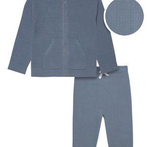 Unisex Sweater Knit Outfit Set, 2-Piece - Blue